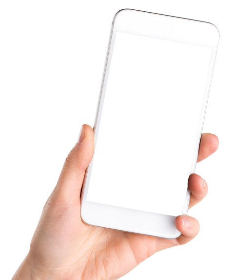 Hand holding Phone frame PNG Free Background image