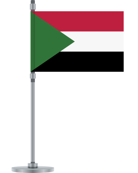 Illustration Sudan Flag PNG Transparent background Image