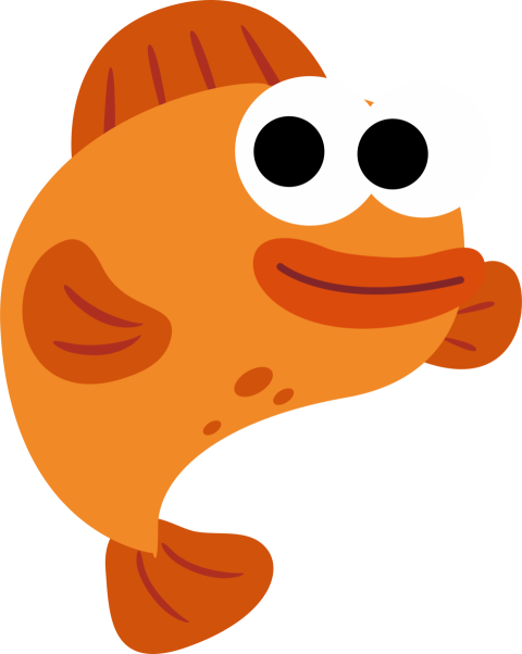 Cute Orange Baby Shark PNG Emoji Free Download