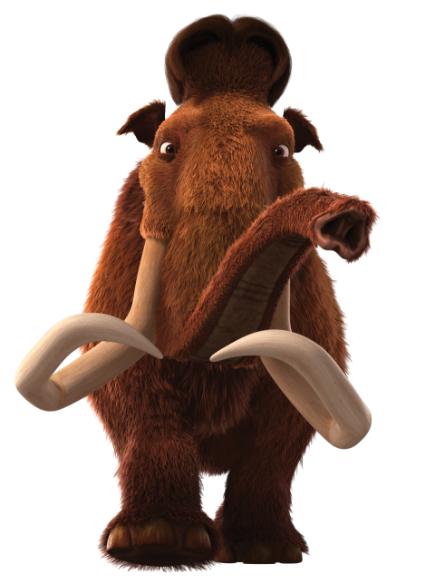 Cute Ice Age Mammoth PNG Image Free Download