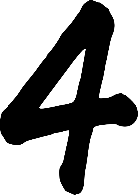 Illustration 4 Number PNG Free Transparent