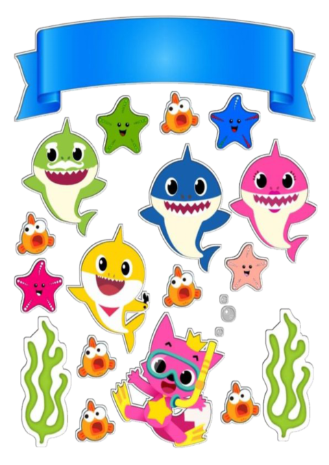 Baby Shark PNG Family Image free Download
