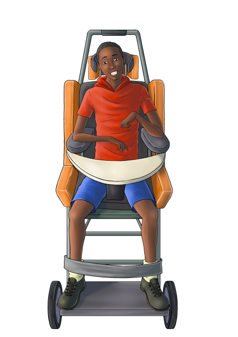 Cartoon Patient  Wheelchair PNG Sticker Free Download
