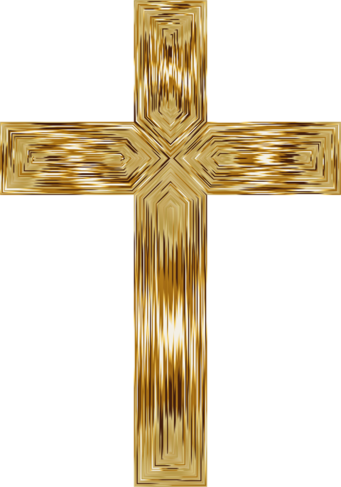 Golden Cross PNG Free Download Symbol