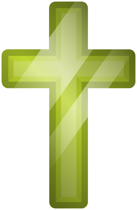 Neon Greek Christian Cross PNG Emoji