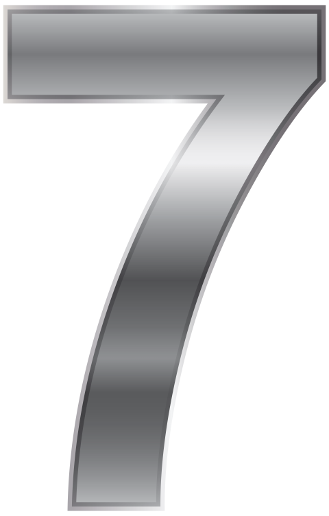 Stereo Number 7 On Transparent PNG Free