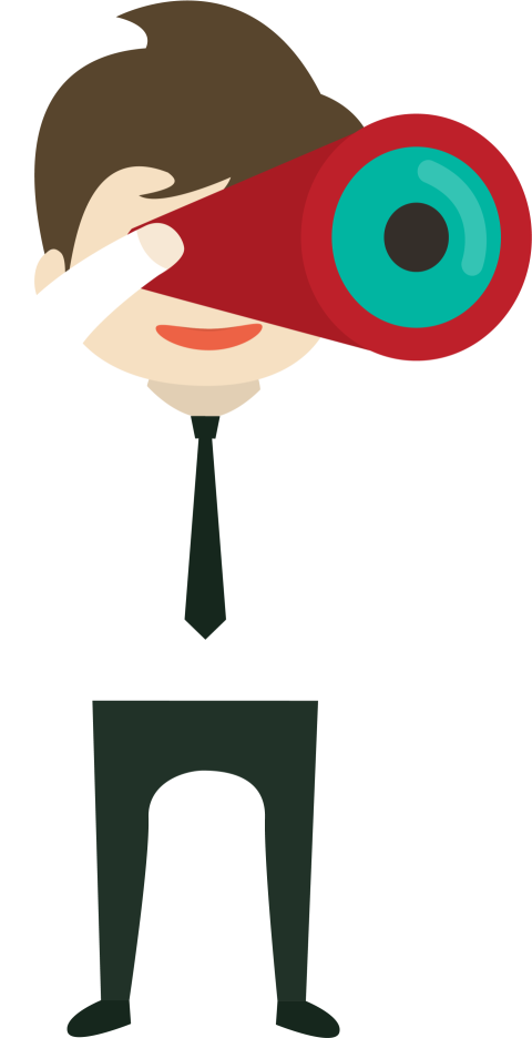 Cartoon Man Telescope PNG Character Free Download