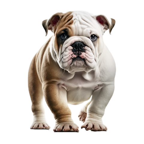Dog bulldog pet white background Free PNG
