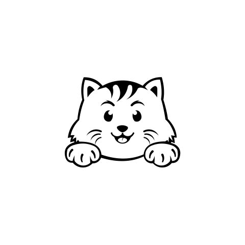 Inspiration portrait of a cat PNG Free Download