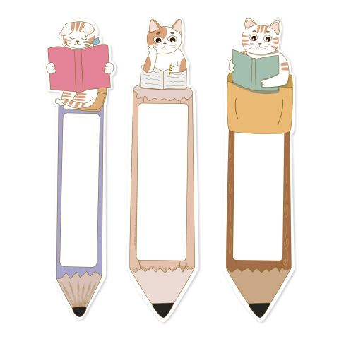 Cute cat bookmark vector Free download PNG