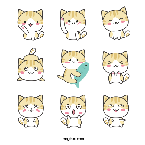 Kawaii cat PNG Free Download
