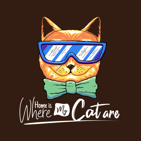 Typography hand lettering cat quotes PNG Free Download