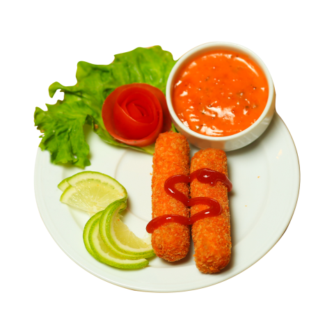 Golden fried fish fingers PNG Download