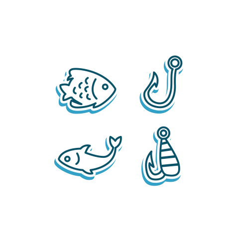 Cartoon fishing PNG Free Download