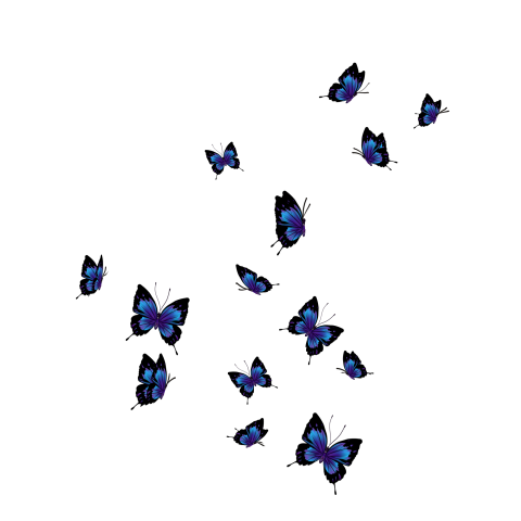 Beautiful glowing blue butterfly PNG Free Download