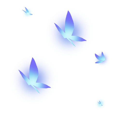 Glowing blue butterfly cartoon png Free Download