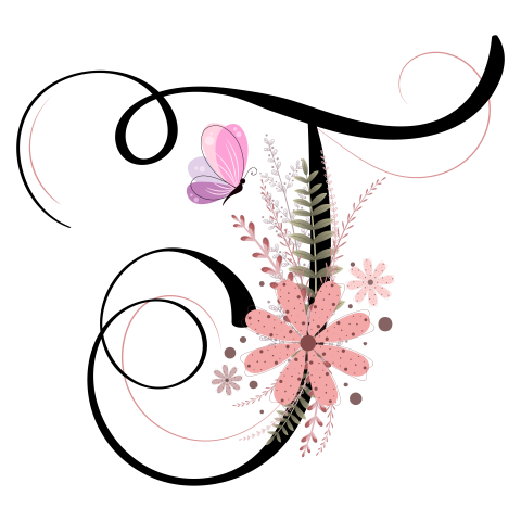 Alphabet letter t ornaments PNG Free Download