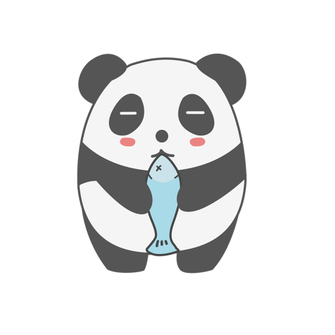 Panda fish catch the fish PNG Download Free