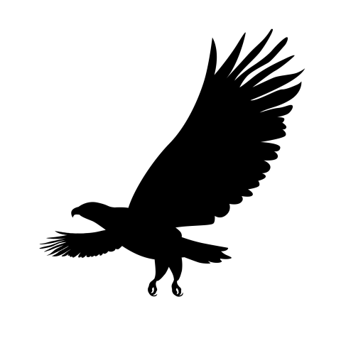 Silhouette of black eagle PNG Free Download