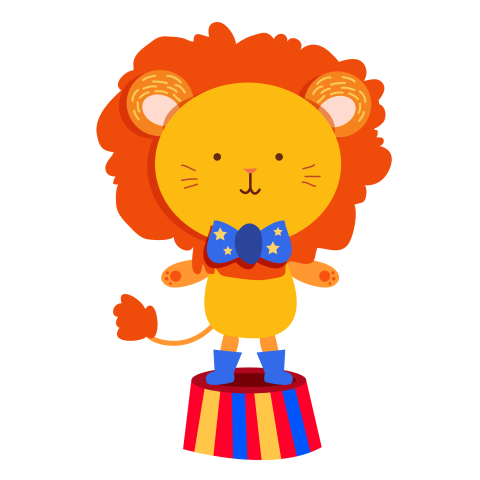 Lion lion show performing acrobatics PNG Download Free