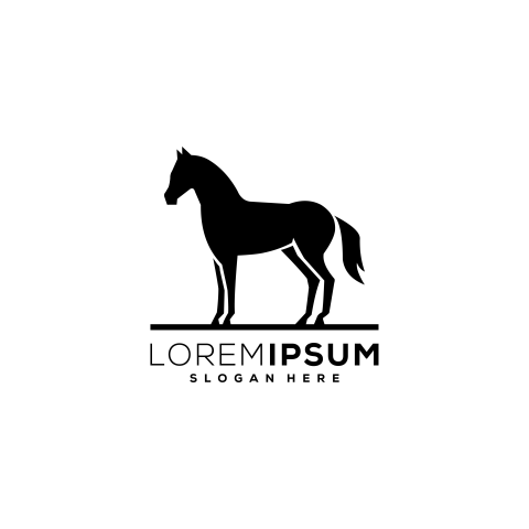 Horse logo animal vector design
