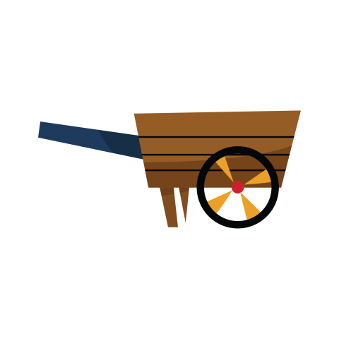 Wooden wagon with horse PNG free Download