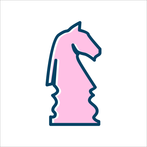 Golden chess horse knight logo PNG free Download