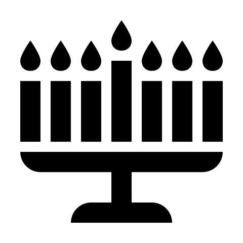 Silhouette Hanukkah PNG Icon Free Download