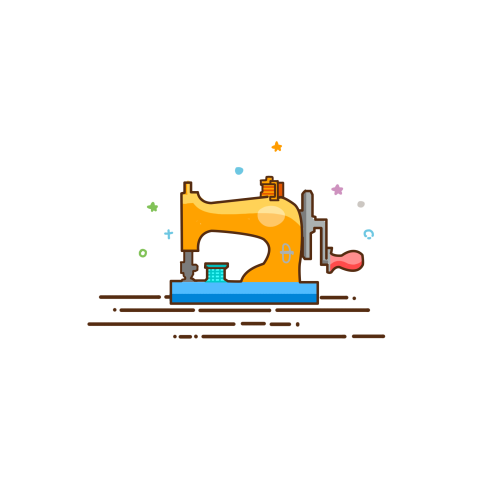 Sewing Machine PNG Drawing Art