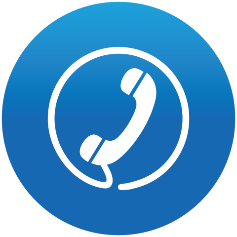 PSD Vector Blue Phone PNG Icon Free Download