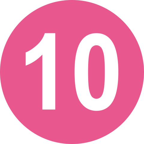 Pink PNG 10 Number image Free Download
