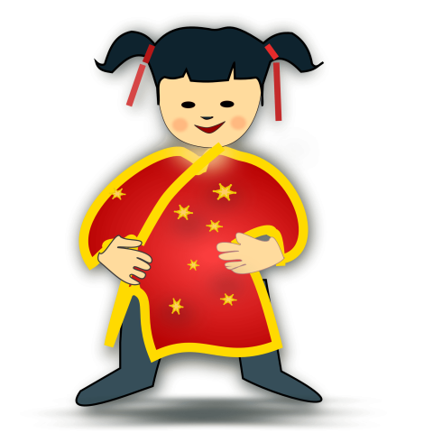 Chinese New Year PNG Girl Sticker Free Download