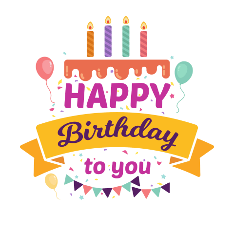 Happy Birthday Candles PNG Sticker free Download
