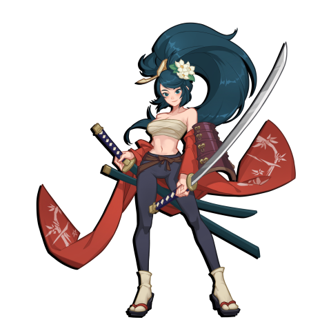 Samurai Girl PNG Cartoon Free Download