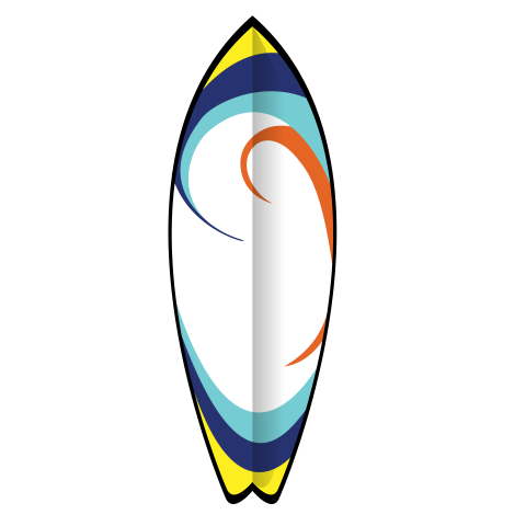 Official Art Of Surfing Board PNG Image