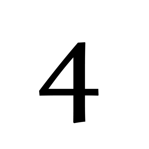 Font Style On 4 Number PNG Image