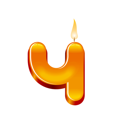 Candle 4 Number PNG Image Free Download
