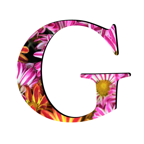 Floral G Letter PNG image free Download