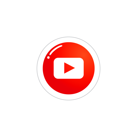 Youtube Play Button Logo PNG Sticker Free Download