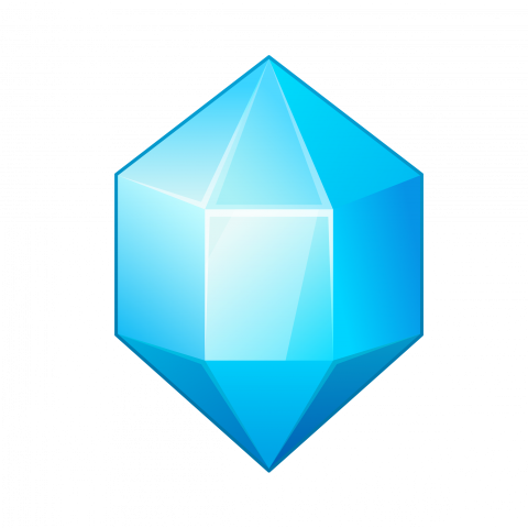 shining diamond gem in blue png free