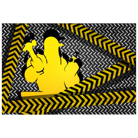 Under construction vector black and yellow colour