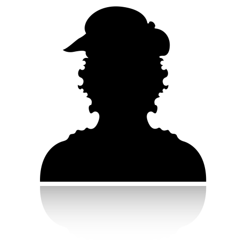 Women profile icon with cap graphic design