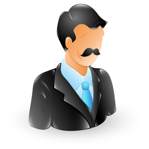 Men profile vactor black dress graphic design