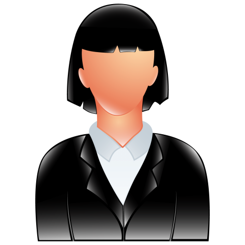 Lawyer women profile vactor graphic design