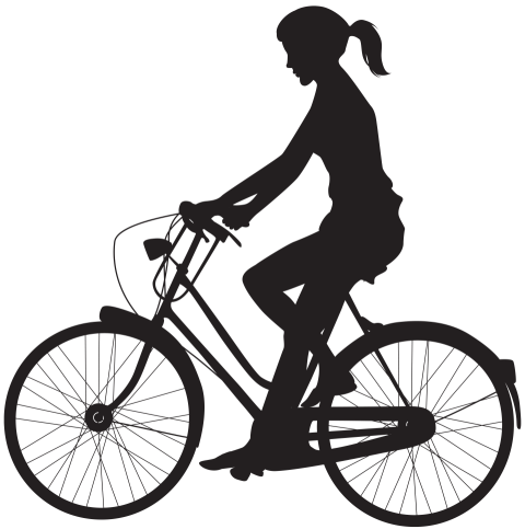 RidingCycling PNG Girl Image Free Download