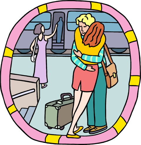 Cartoon Goodbye PNG Sticker Free Download